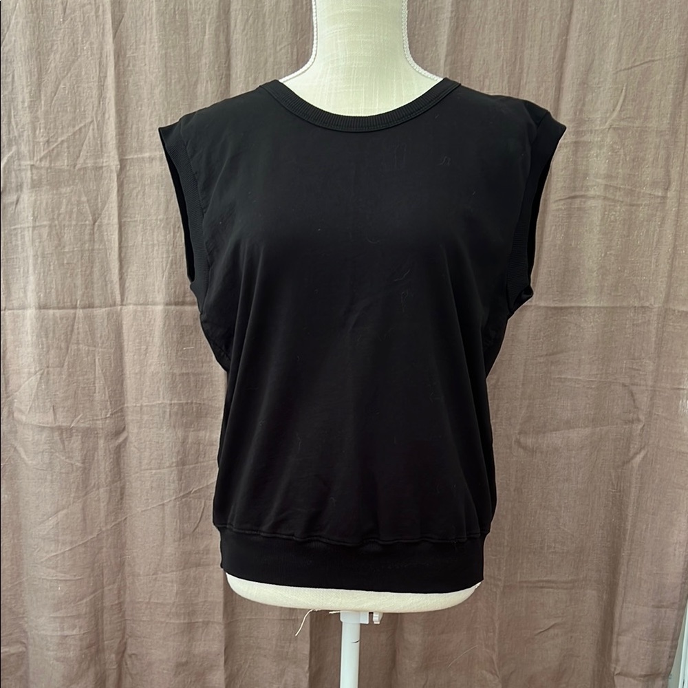 Bobi Black Sleeveless Muscle Tee Relaxed Fit